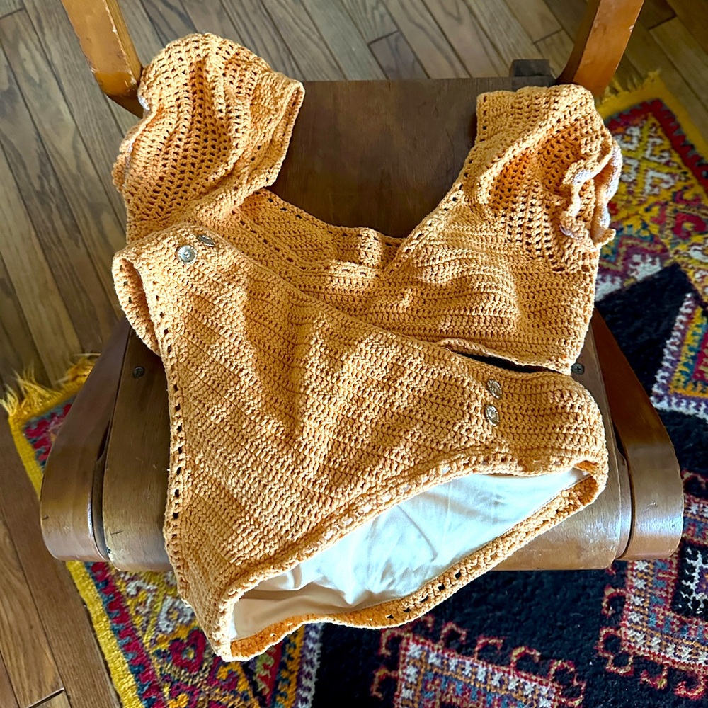 Maiyo orange crochet bikini size M